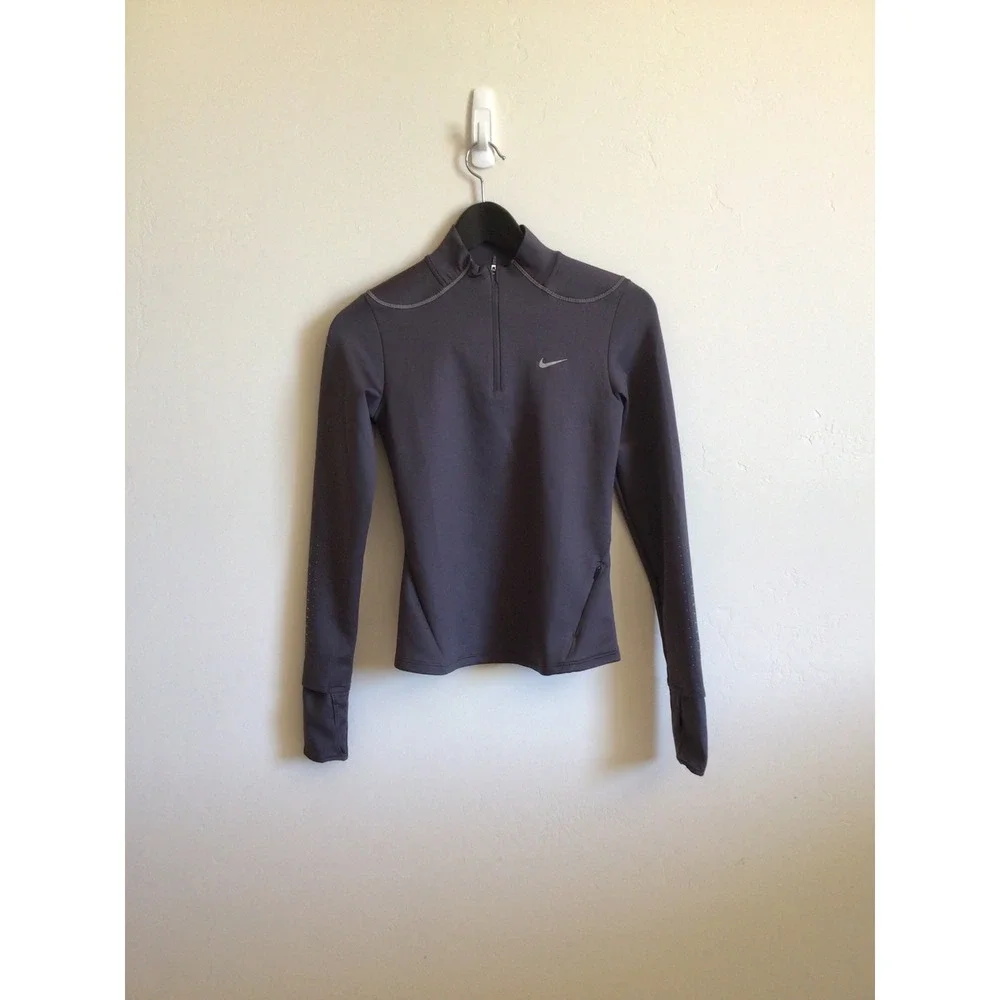 Nike Swift Therma-FIT ADV Running Half Zip Pullover XS Gray Reflective NWT
